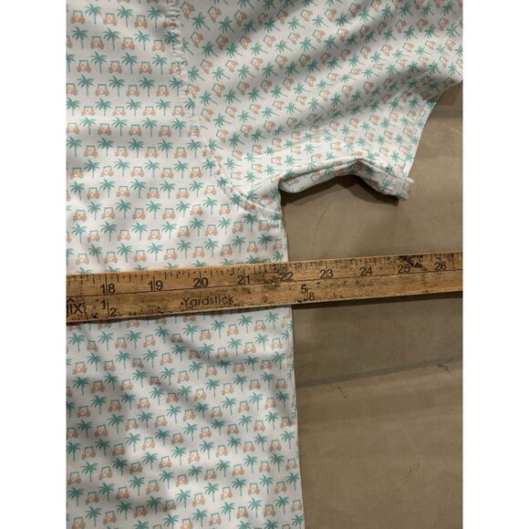 Rhoback The Koopa Palm Tree Golf Cart Mens Medium Polo Shirt White - Picture 4 of 7